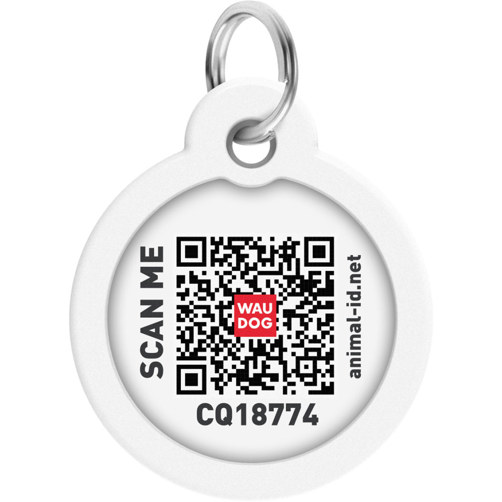 Адресник для тварин WAUDOG Smart ID з QR-паспортом "NASA", коло 30 мм (230-0147)
