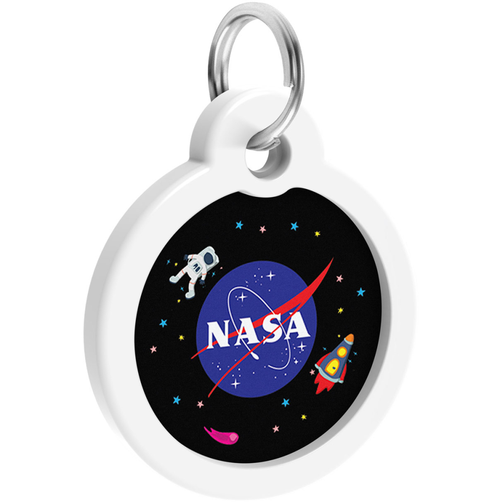 Адресник для тварин WAUDOG Smart ID з QR-паспортом "NASA", коло 30 мм (230-0147)