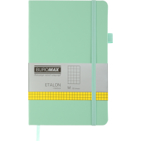 Notebook Buromax Etalon 125x195 mm 96 sheets in a cell cover made of artificial leather Mint (BM.291160-38)
