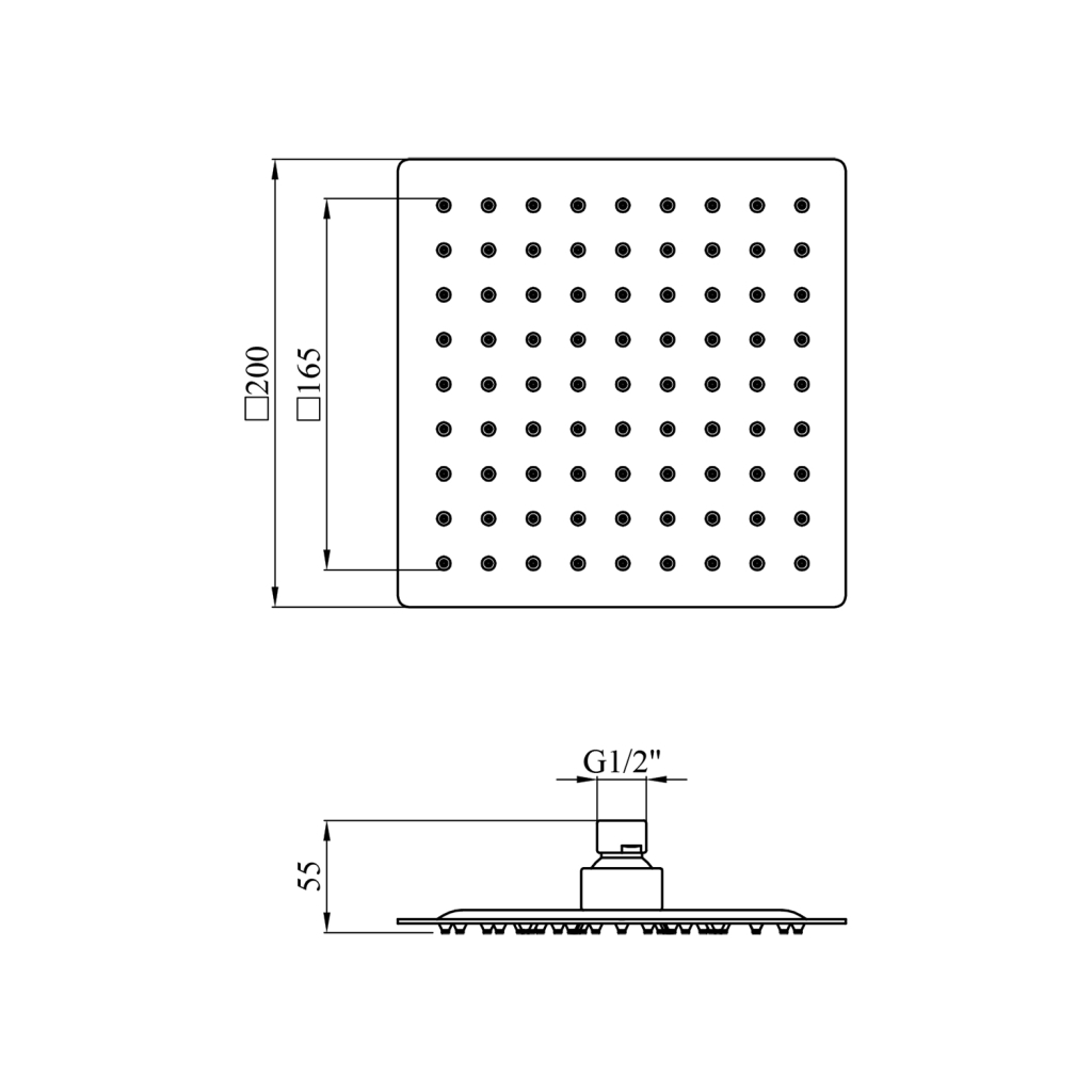 Лійка для душу Kroner Kubus-ESG704-20 (CV022953)
