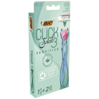 Bic Click 3 Soleil Sensitive razor with 2 replaceable cartridges (3086123644953)
