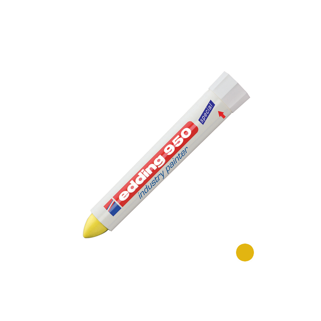 Маркер Edding Спеціальний промисловий маркер-паста Industry Painter 950 10 мм Жовтий (e-950/05) Маркер Edding Спеціальний промисловий маркер-паста Industry Painter 950 10 мм Жовтий (e-950/05)