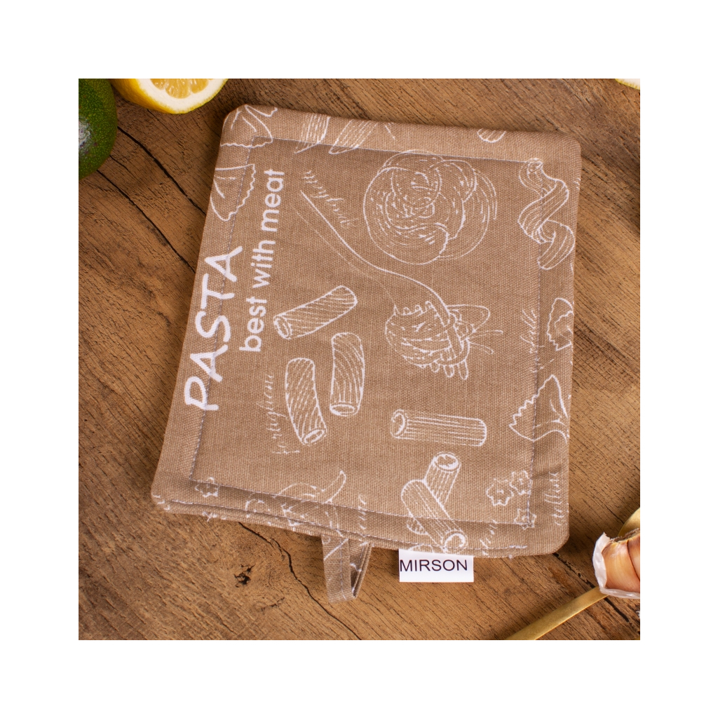 Кухонна прихватка MirSon рогожа/напівпанама №202 - Brown paste (2200006753858) Кухонна прихватка MirSon рогожа/напівпанама №202 - Brown paste (2200006753858)