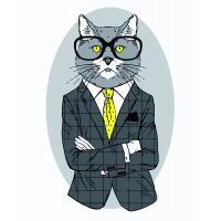 Картина по номерам Rosa Start Fashion Cat 35 х 45 см (N00013266) (4823098514275)