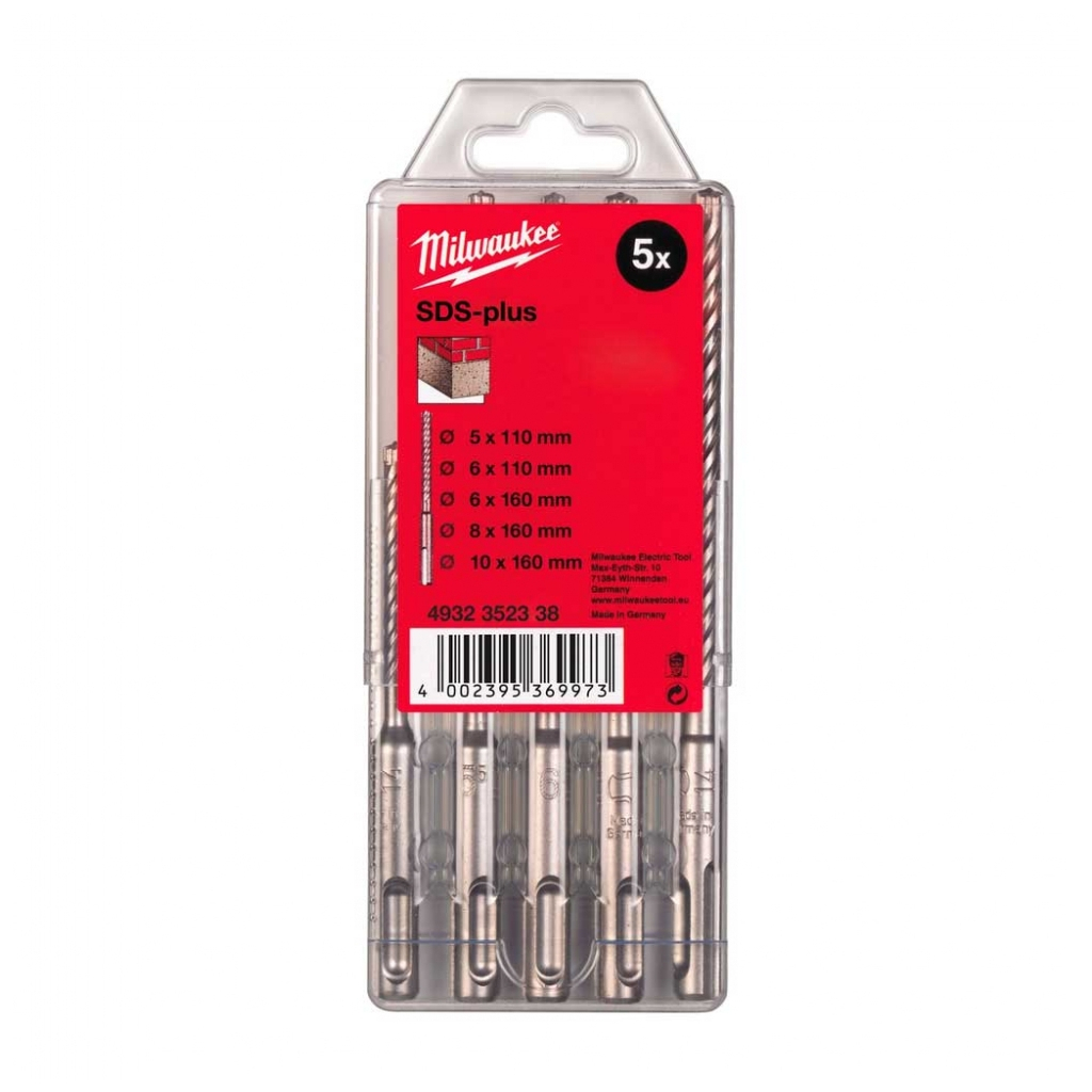 Набір бурів Milwaukee SDS-PLUS M2 5шт (4932352338)