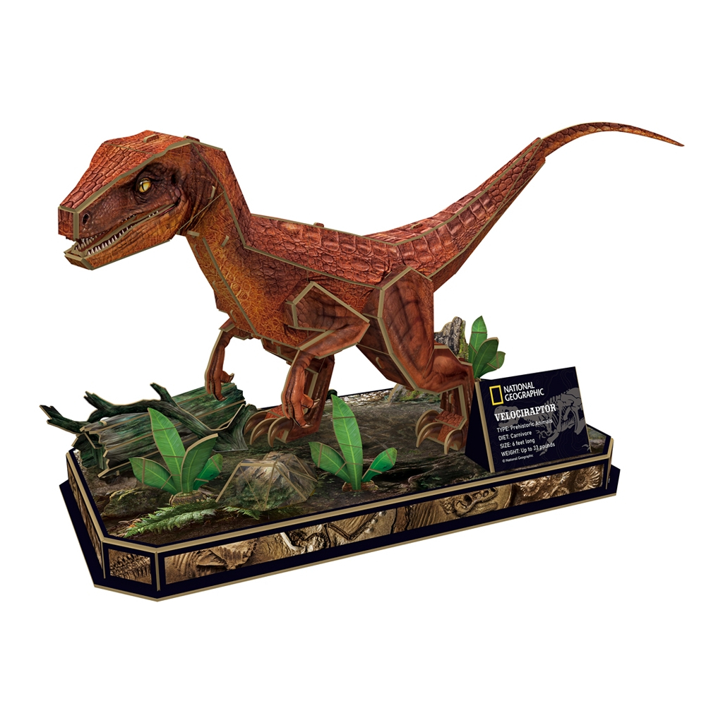 Пазл Cubic Fun 3D National Geographic Dino Велоцираптор (DS1053h)