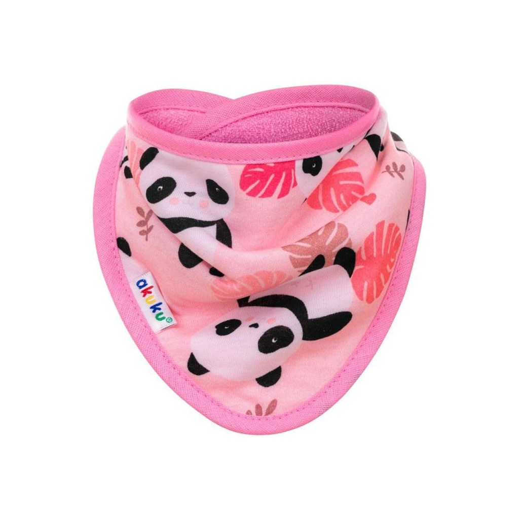 Нагрудничок Akuku бандана Панда рожевий (A1511) Нагрудничок Akuku бандана Панда рожевий (A1511)