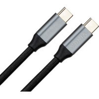 Дата кабель USB-C to USB-C 1.2m 100W Magnetic Nylon Vinga (VCDCTCM1.2B)