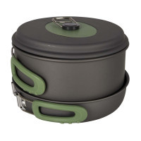 Набір туристичного посуду Bo-Camp Explorer 3 Pieces Hard Anodized Grey/Green (2200239)