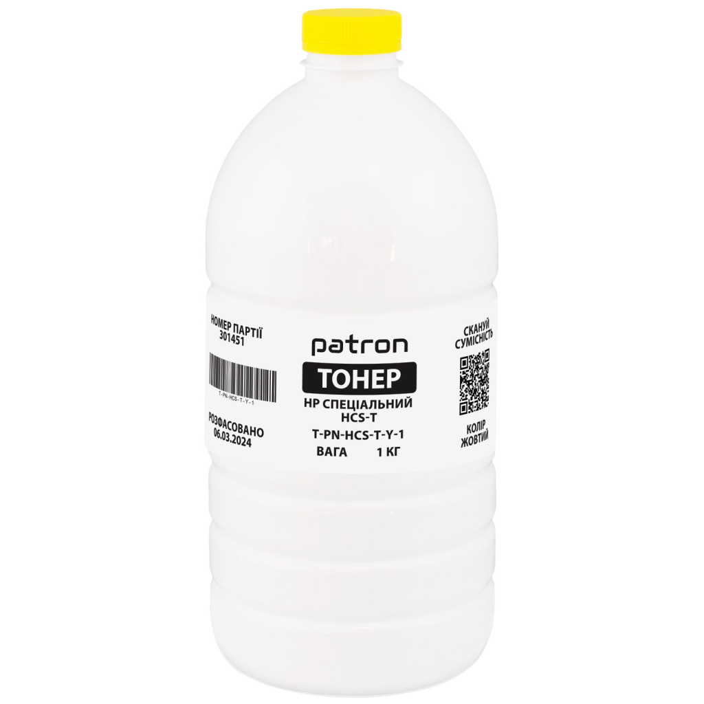 Тонер HP HCS-T, 1 кг, yellow Patron (PN-HCS-T-Y-1) Тонер HP HCS-T, 1 кг, yellow Patron (PN-HCS-T-Y-1)
