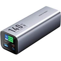 Батарея універсальна VENTION 27000mAh 140W 5A PD, QC/3.0, 2xUSB-C, USB-A, LED Display, Gray (FHVH0_)