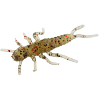 Fishing silicone FishUP Stonefly 0.75" 045 - Green Pumpkin/Red&Black (12pcs/pack) (1864.02.18)