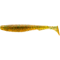 Fishing silicone FishUP U-Shad 2.5" 036 - Caramel/Green&Black (9pcs/pack) (1862.02.90)
