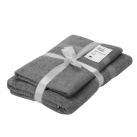 ARDESTO towel set of terry Splendid 50x90 cm, 70x140 cm, 2 pcs, 100% cotton, gray (ART2359GR)
