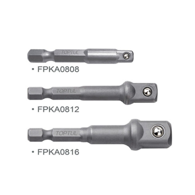 Адаптер для інструменту Toptul під шуруповерт 1/4" 3шт. 1/4", 3/8", 1/2" (GAAR0301)