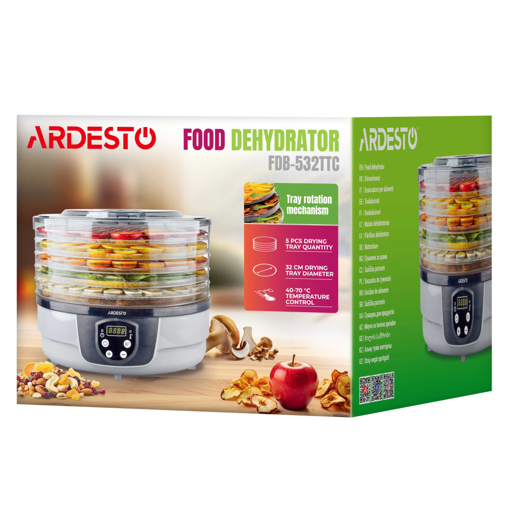Сушка для овочів та фруктів Ardesto FDB-532TTC