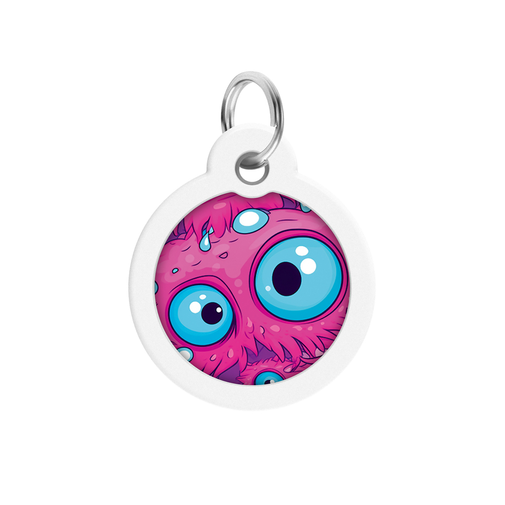 Адресник для тварин WAUDOG Smart ID з QR паспортом "Око монстра", коло 30 мм (230-4049)