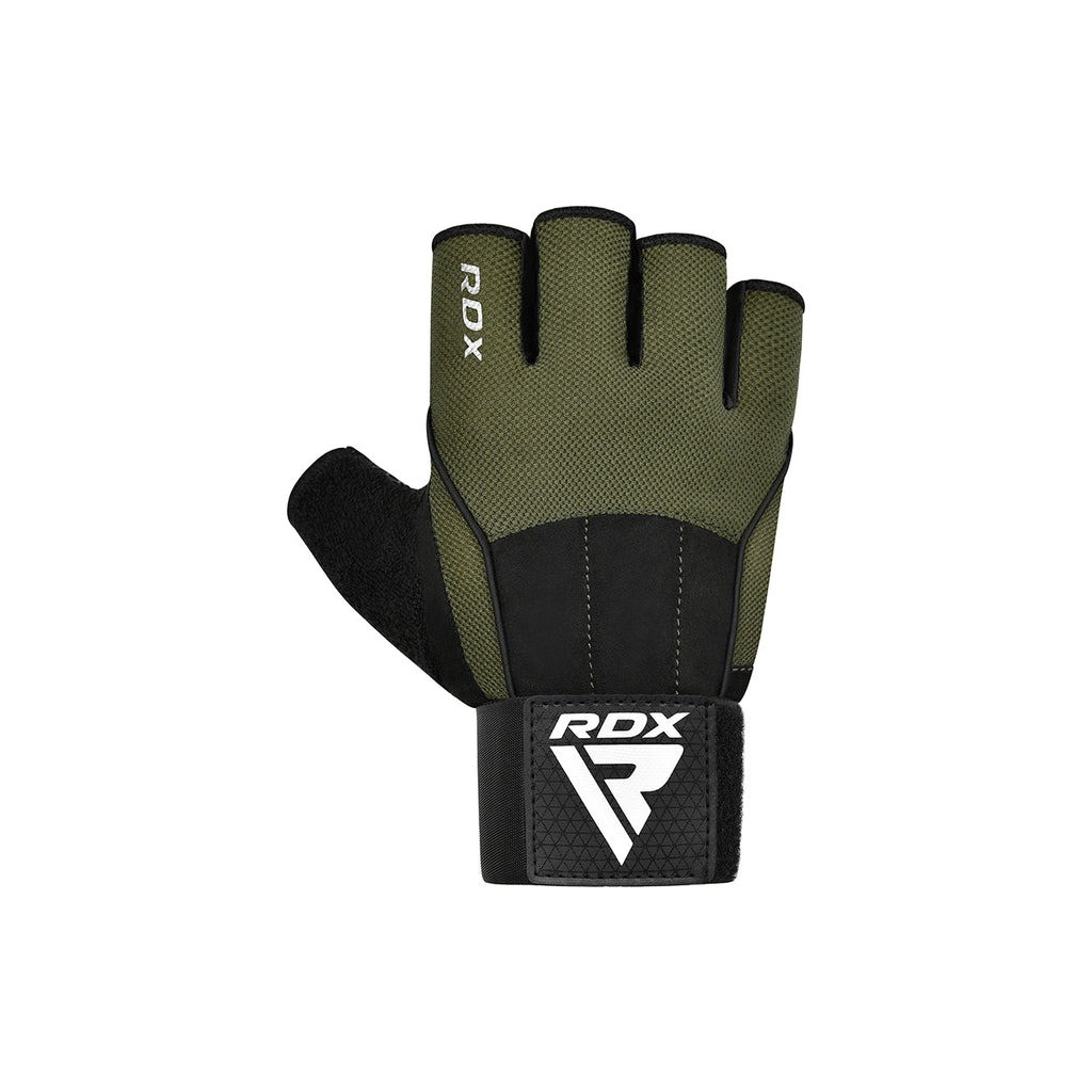 Рукавички для фітнесу RDX W3 with EVA Padding Army Green S (WGS-W3AG-S+)