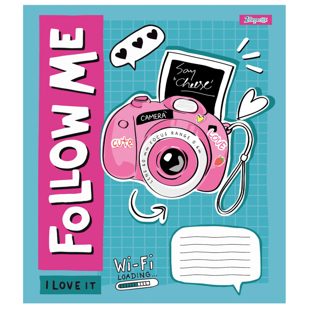 Зошит 1 вересня Follow me А5 24 аркушів клітинка (767276) Зошит 1 вересня Follow me А5 24 аркушів клітинка (767276)