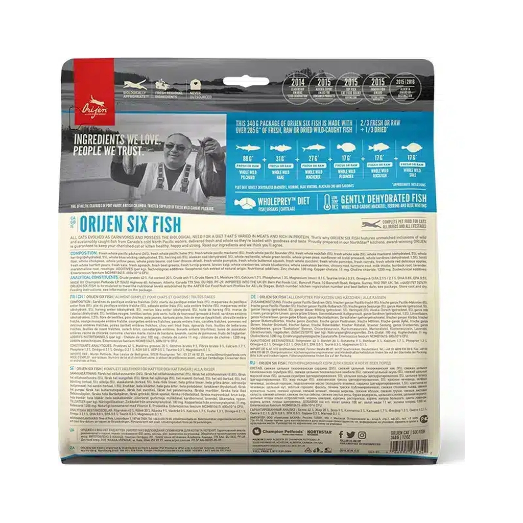 Сухий корм для кішок Orijen 6 Fish Cat&kitten 340 г (0064992281342)