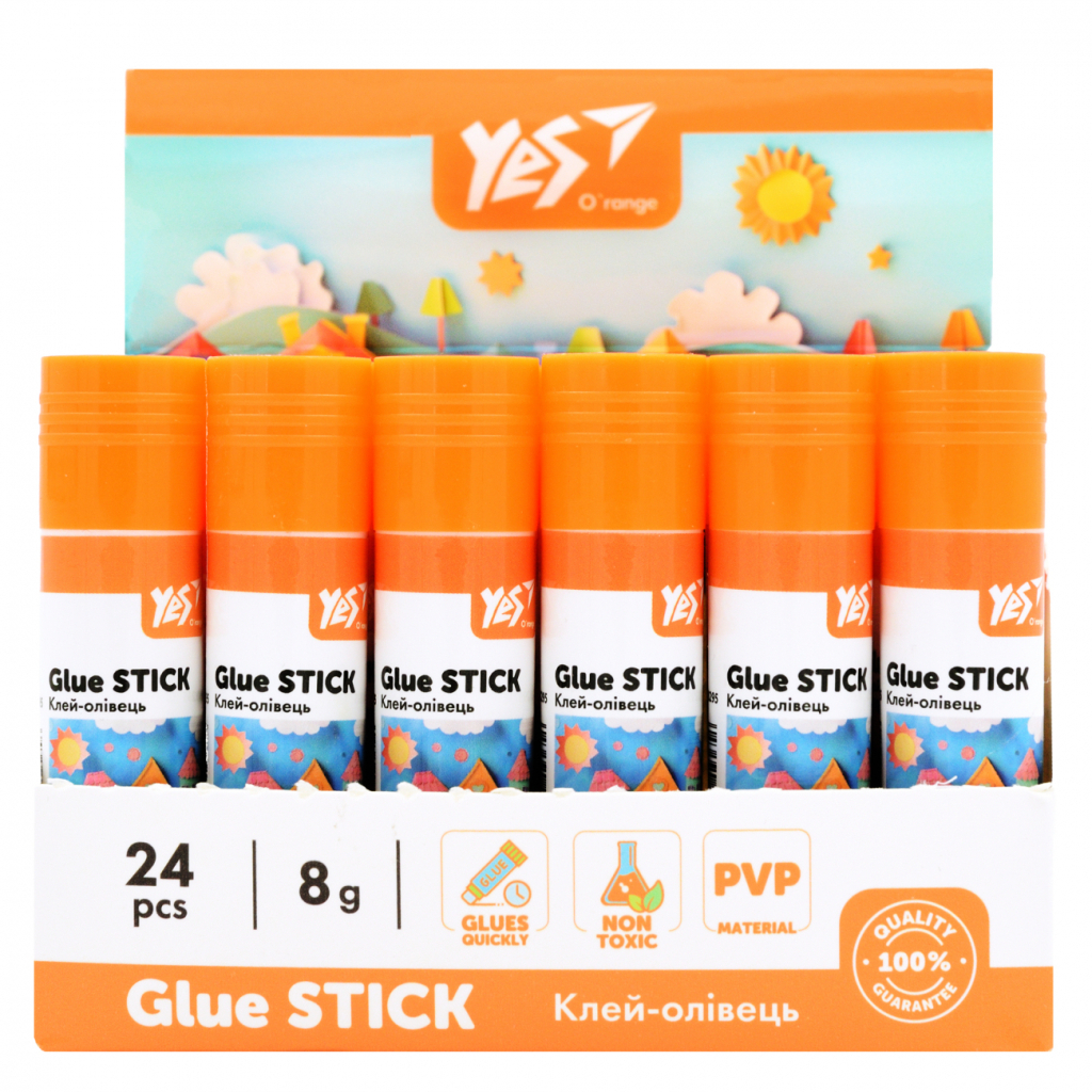 Клей Yes олівець PVA Orange Line 8г (320295)