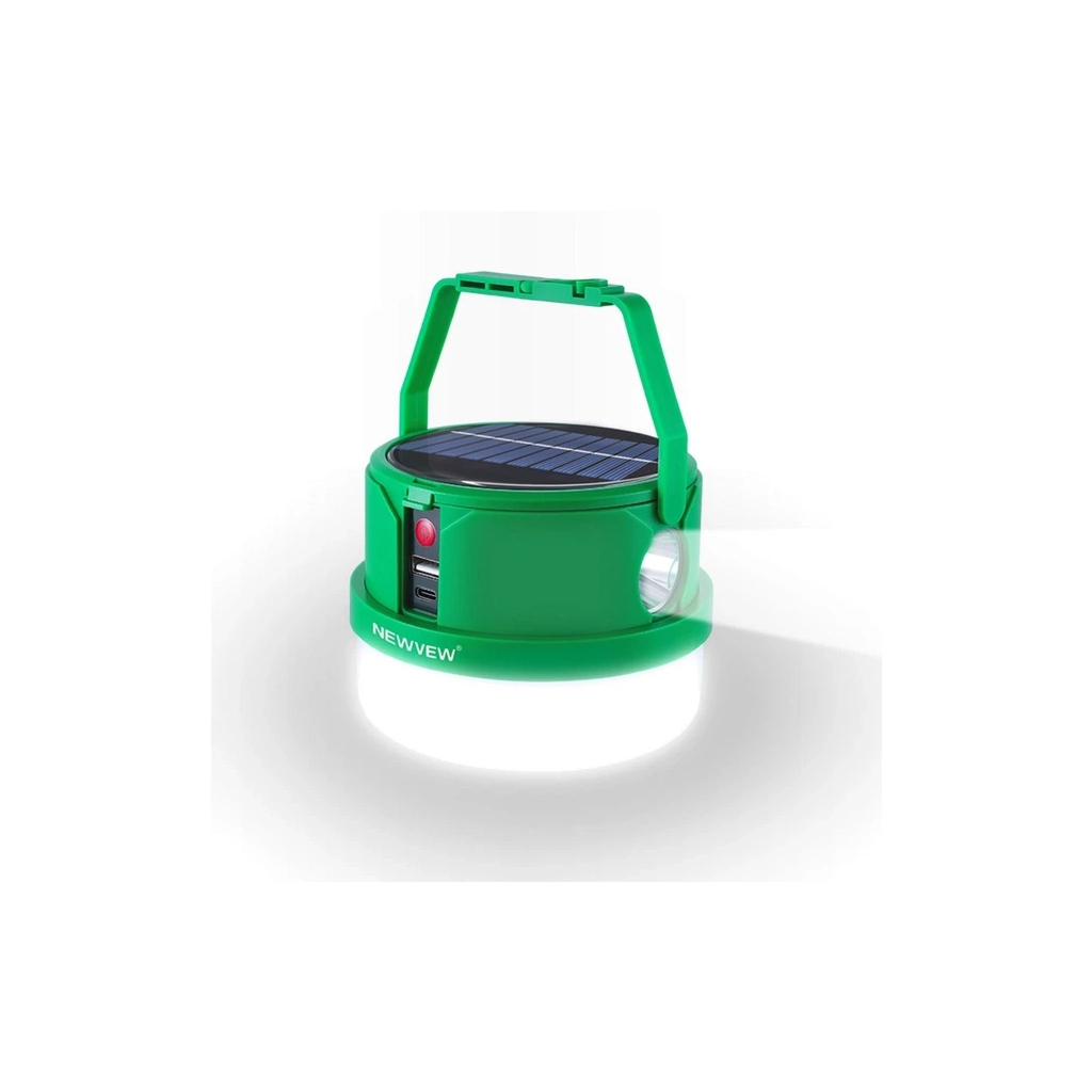 Ліхтар NEWVEW NV-E972 50W Solar Panel 2400mAh Green (NWVW-NV-E972-GN)