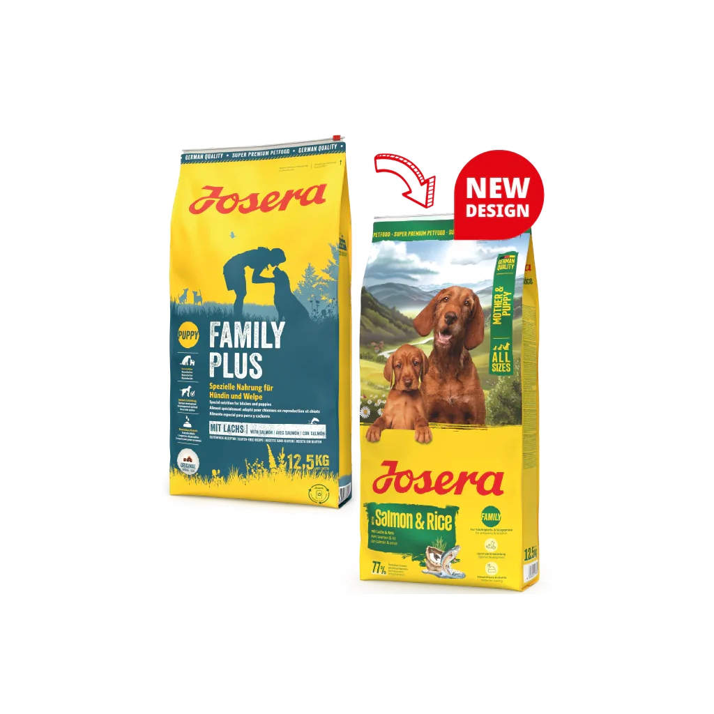 Сухий корм для собак Josera Mother & Puppy Salmon & Rice All Sizes (Family Plus) 12.5 кг (4032254785804)
