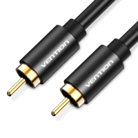 Кабель мультимедійний 1xRCA M to 1xRCA M 1.0m digital black Vention (VAB-R09-B100)