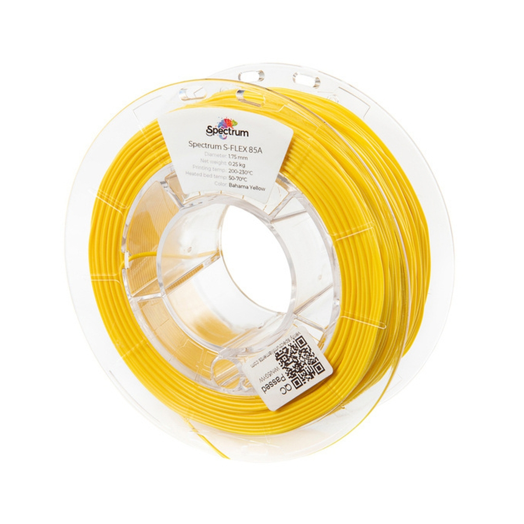 Пластик для 3D-принтера Spectrum S-Flex 85A 1.75mm 0.25kg Yellow, Bahama RAL 1018 (80565)