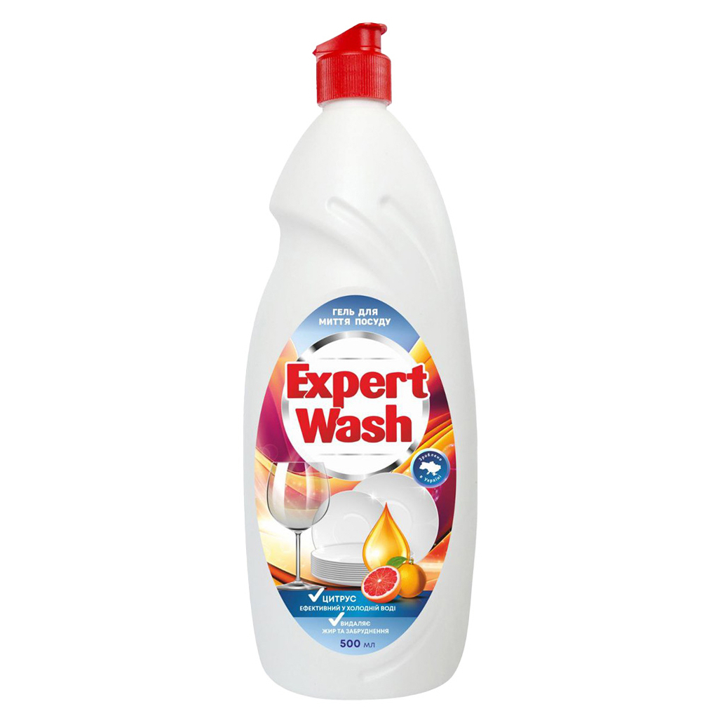 Засіб для ручного миття посуду Expert Wash Цитрус 500 мл (4820197122226)