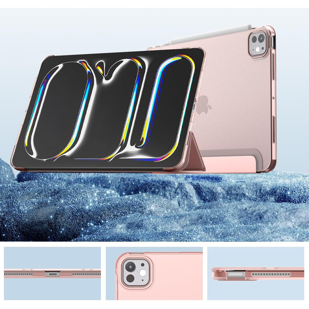 Чохол до планшета BeCover Tri Fold Hard Apple iPad Pro 11" M5 2025 Pink (715997)