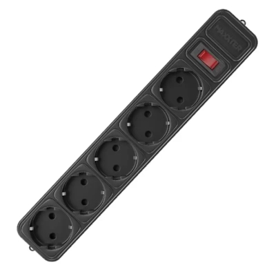 Мережевий фільтр живлення Maxxter SPM5-G-15B чорний, 4.5 м кабель, 5 розеток (SPM5-G-15B)