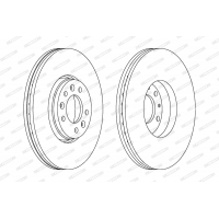 Brake disc FERODO DDF1615