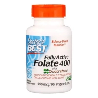 Vitamin Doctor's Best Fully Activated Folate 400mcg, Quatrefolic, 90 gels (DRB-00262)