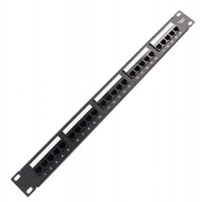 Патч-панель 19" телефонна 1U, 25xRJ-45, Cat.3, DUAL type Voltronic (PPU25-1U)