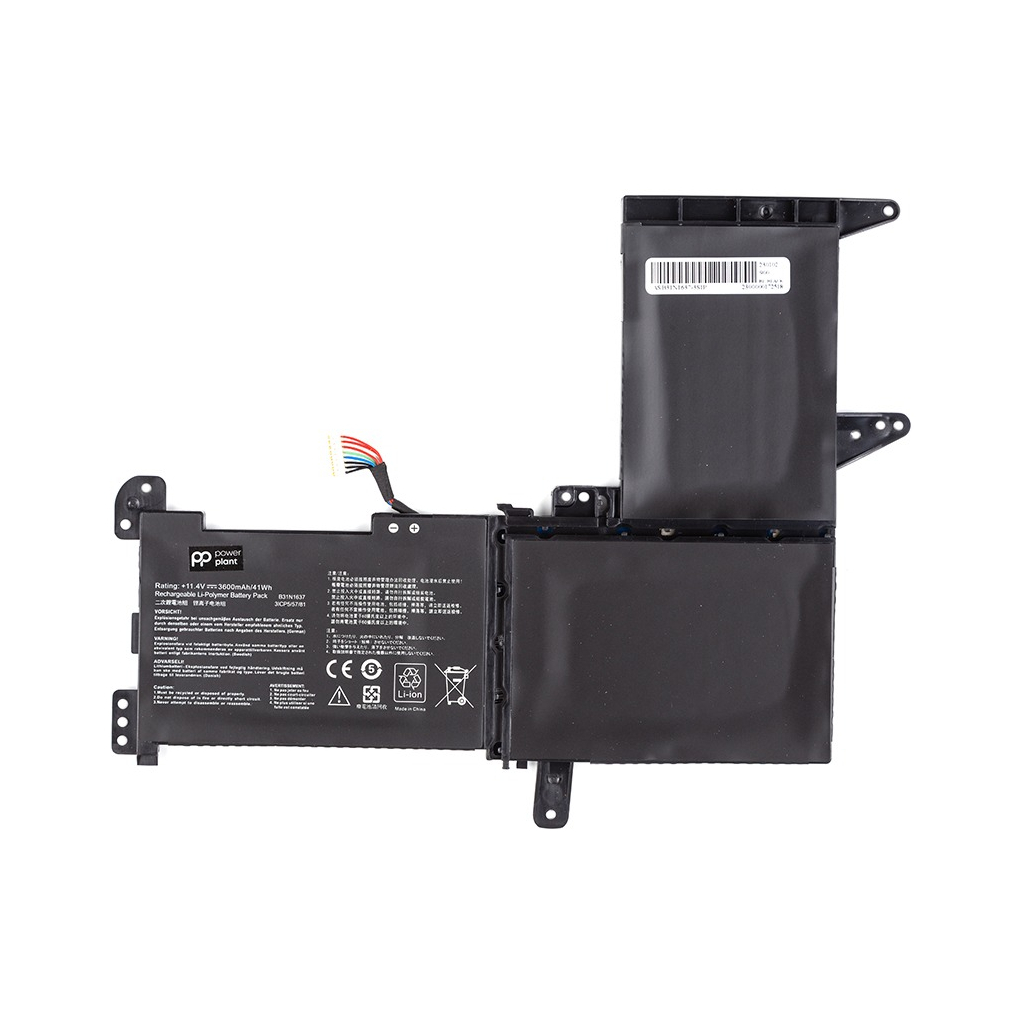 Акумулятор до ноутбука PowerPlant ASUS VivoBook S15 (B31N1637) 11.4V 3600mAh (NB431120) Акумулятор до ноутбука PowerPlant ASUS VivoBook S15 (B31N1637) 11.4V 3600mAh (NB431120)