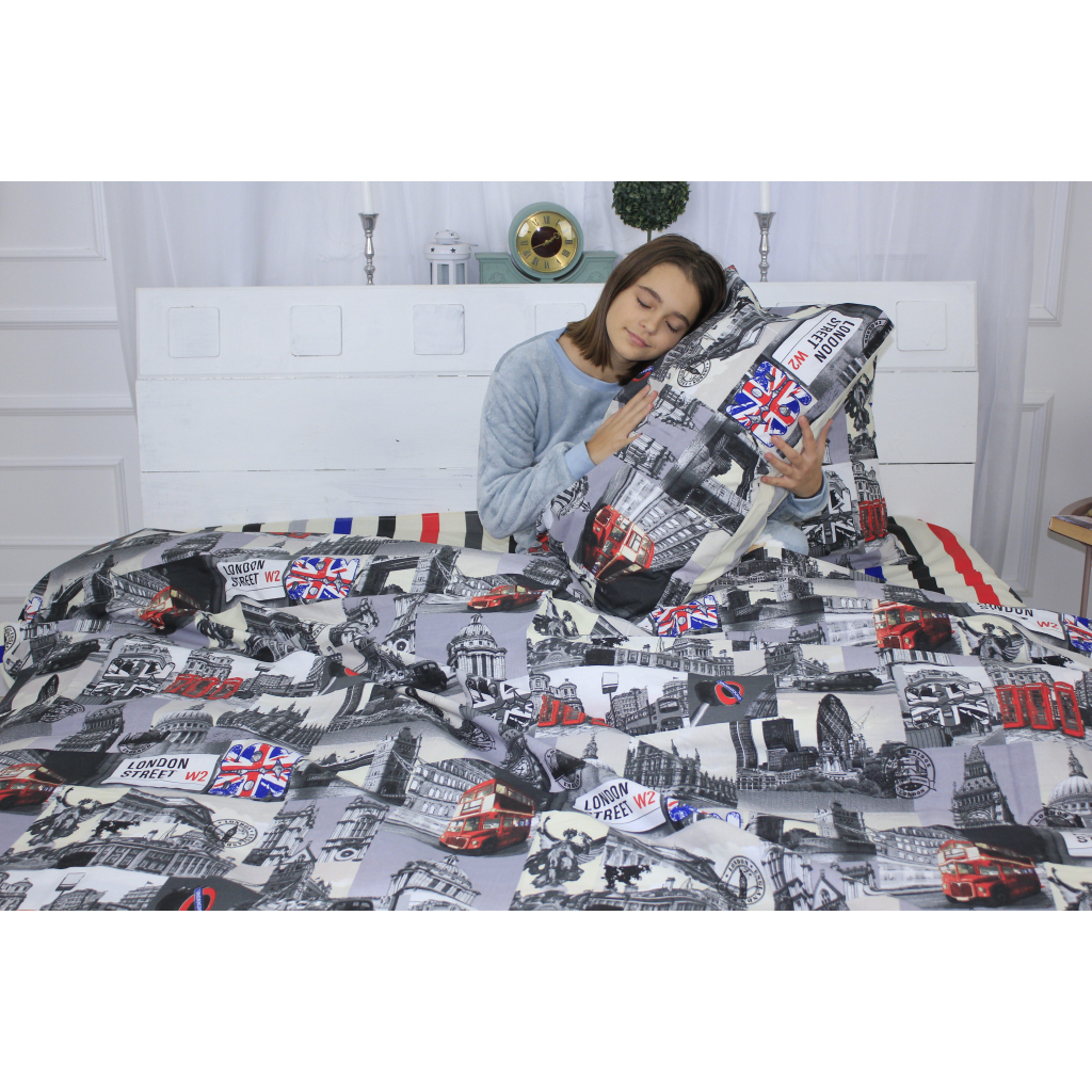 Постільна білизна MirSon Бязь Ranforce Elite 17-0538 London Street 160х220 (2200004699240)