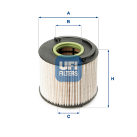 Fuel filter UFI 26.015.00
