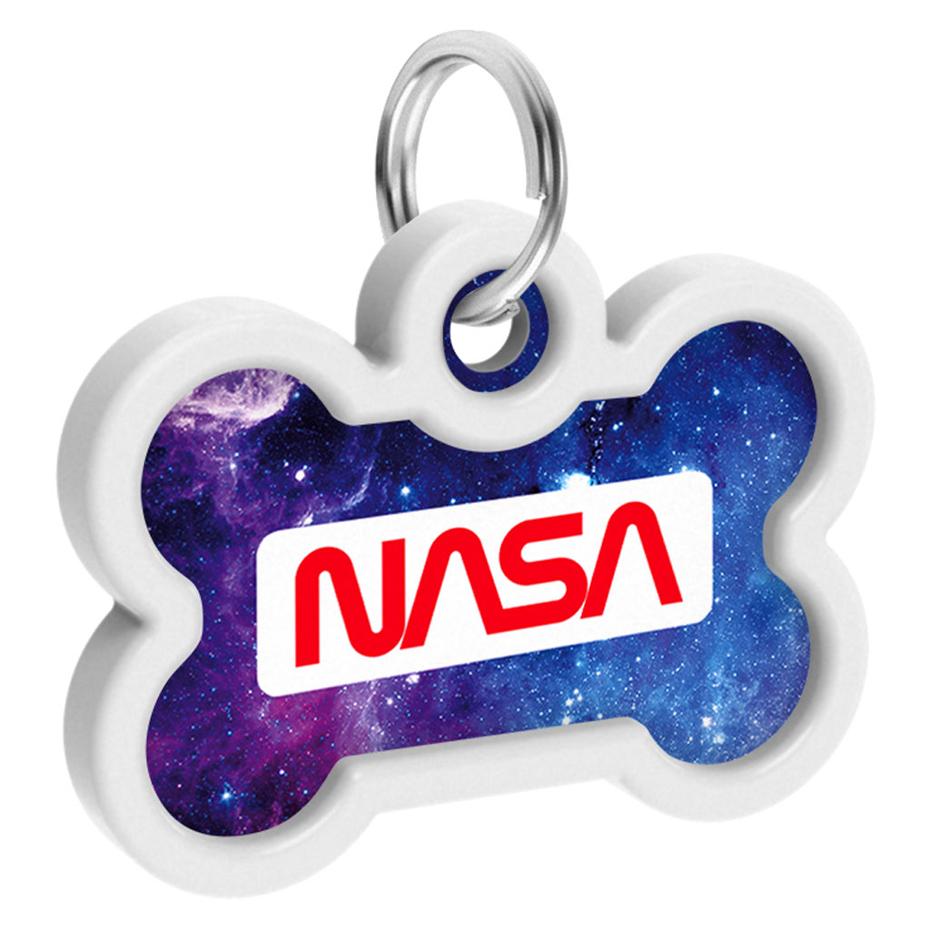 Адресник для тварин WAUDOG Smart ID з QR паспортом "NASA21", кістка 40х28 мм (0640-0148)
