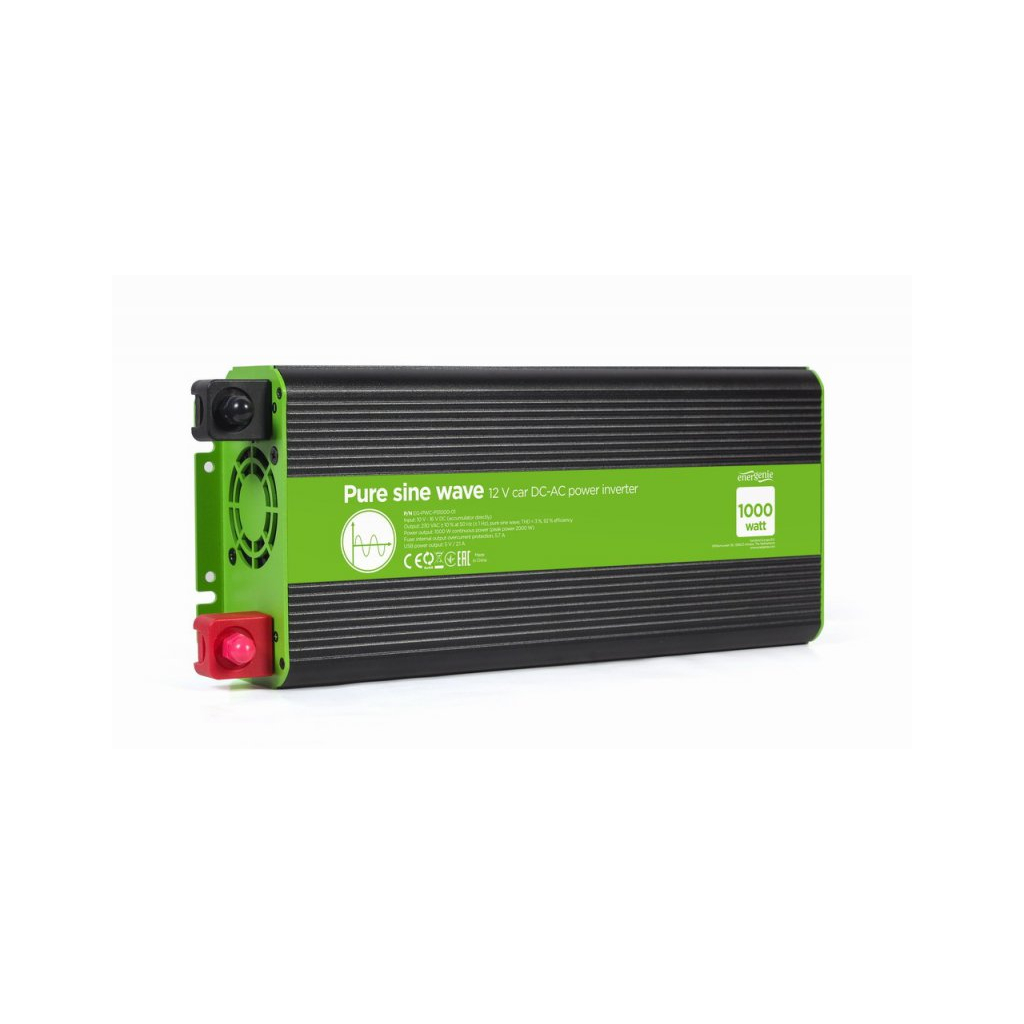 Автомобільний інвертор 12V/230V 1000W (2000W peak power) чиста синусоїда EnerGenie (EG-PWC-PS1000-01)