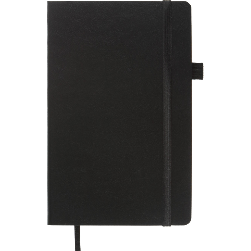 Книга записна Buromax Primo 125x195 мм 96 аркушів в клітинку обкладинка зі штучної шкіри Чорна (BM.291161-01)