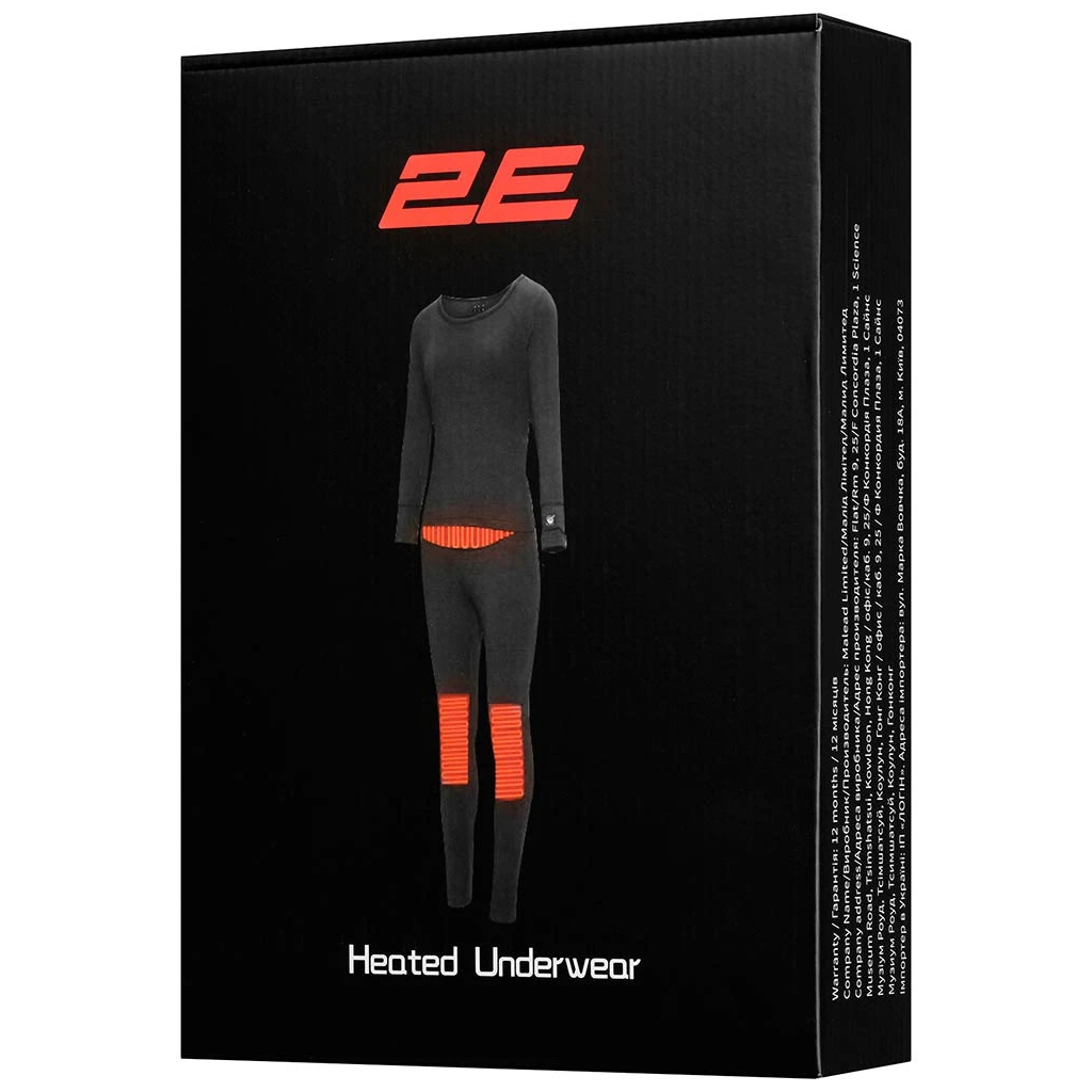 Термобілизна з підігрівом 2E eFiber for Women Black M (2E-HUEFWM-BK)