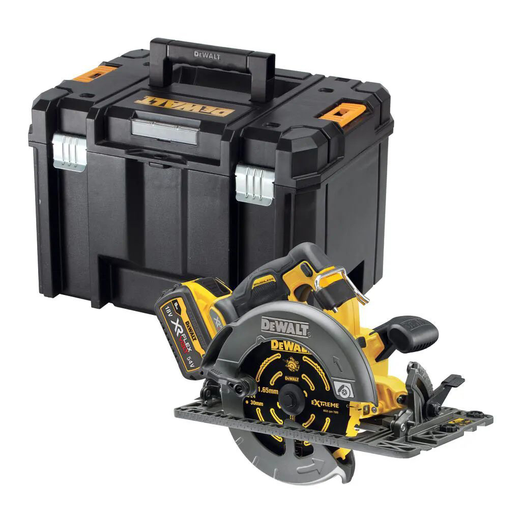 Дискова пила DeWALT 54В XR FLEXVOLT Li-lon, диск 190х30 мм, 3.7 кг, TSTAK (без АКБ та ЗП) (DCS579NT) Дискова пила DeWALT 54В XR FLEXVOLT Li-lon, диск 190х30 мм, 3.7 кг, TSTAK (без АКБ та ЗП) (DCS579NT)