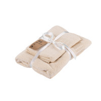 ARDESTO towel set of terry Lotus 2 pcs 50x90 cm indigo, 70x140 cm, 100% cotton, ivory (ART2357IV)