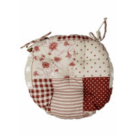 Chair cushion Provence Patchwork bordeaux Hostess D-40 cm (4823093451223)