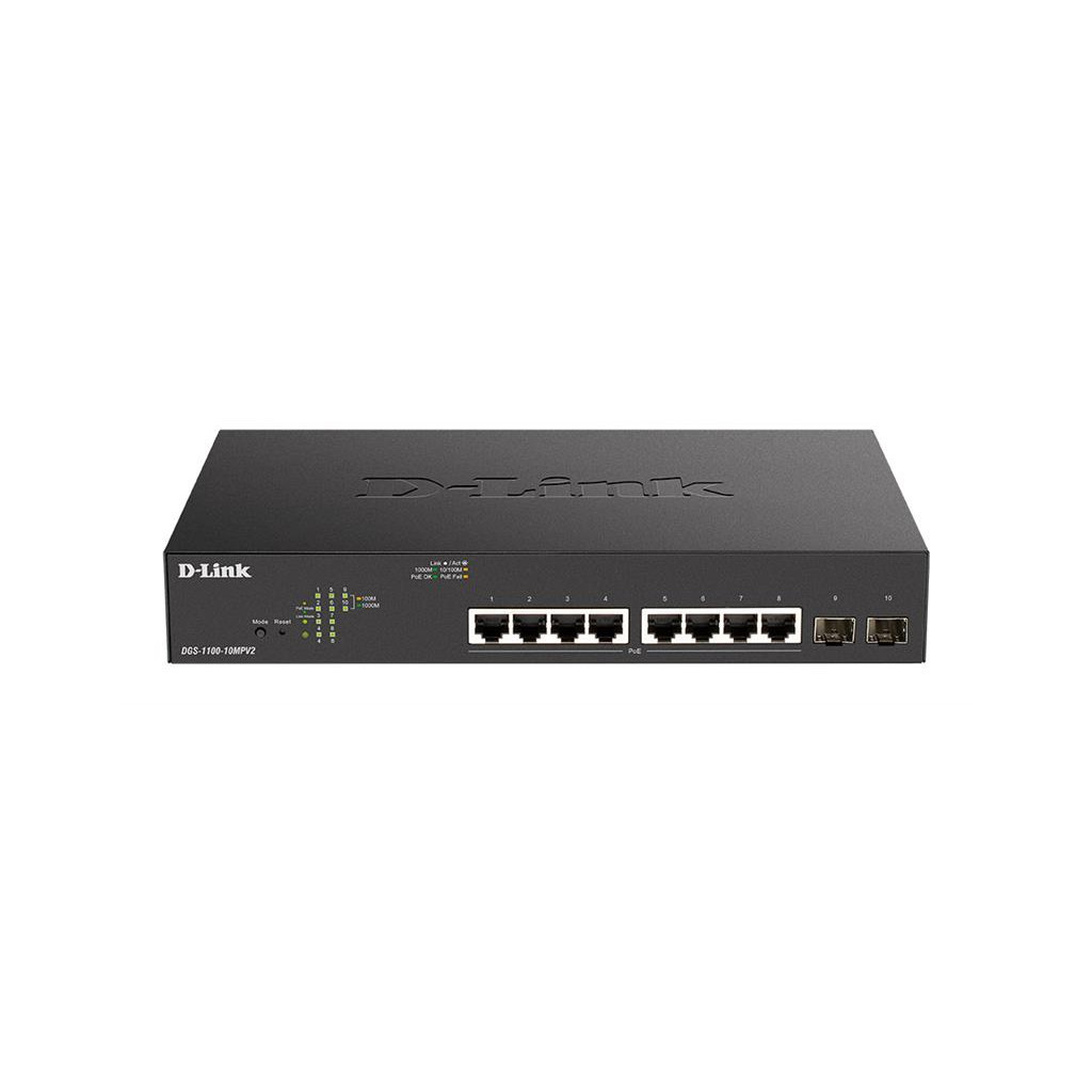 Комутатор мережевий D-Link DGS-1100-10MPV2 Комутатор мережевий D-Link DGS-1100-10MPV2