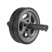 Ролик для преса LiveUp Exercise Wheel 18 см чорний, сірий LS3160B (6951376107272)