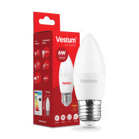 Light bulb Vestum C37 6W 3000K 220V E27 (1-VS-1302)