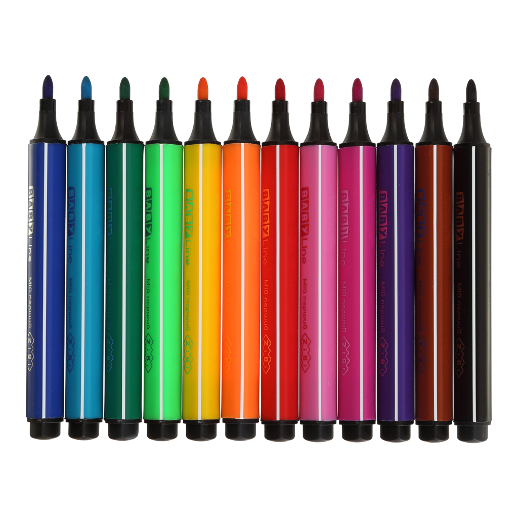 Фломастери ZiBi BABY Line JUMBO 12 кольорів (ZB.2807)