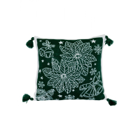 Pillowcase Provence decorative knitted Christmas tree green 45x45 (030170)